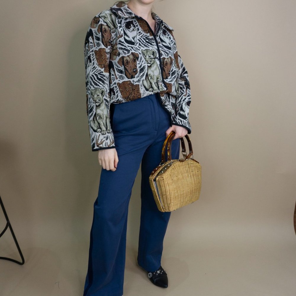 Vintage Animal Printed Woven Tapestry Jacket - Picture 8 of 8